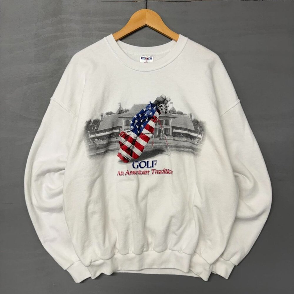 Vintage Golf American Traditionâ Retro White Crewneck Sweatshirt XL